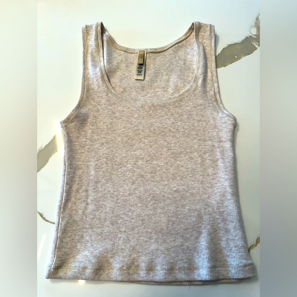 SKIMS Cotton Ribbed Tank - Heathered Oatmeal - Picture 1 of 3